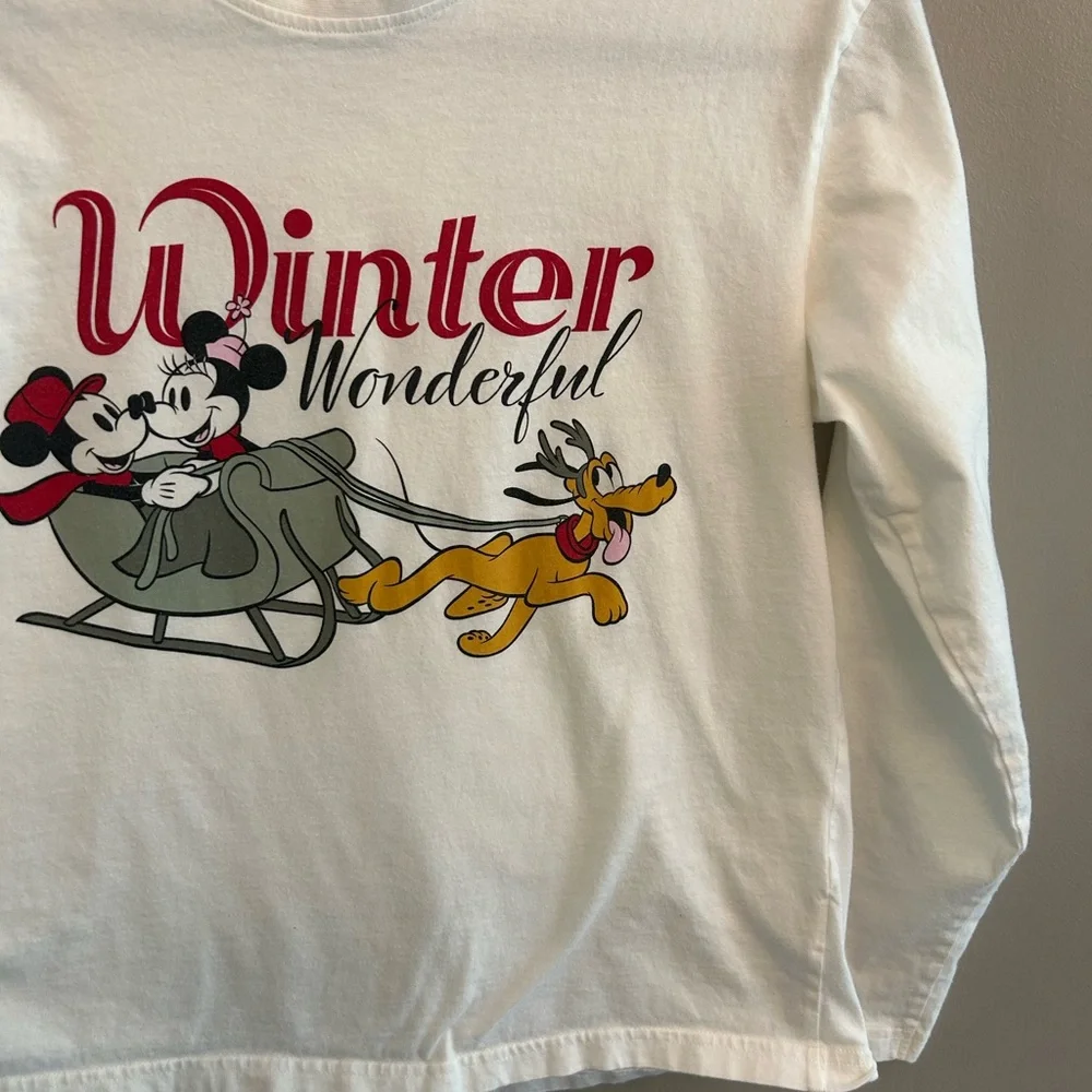 Disney for Primark Winter Wonderland Christmas long sleeved t shirt size XS
